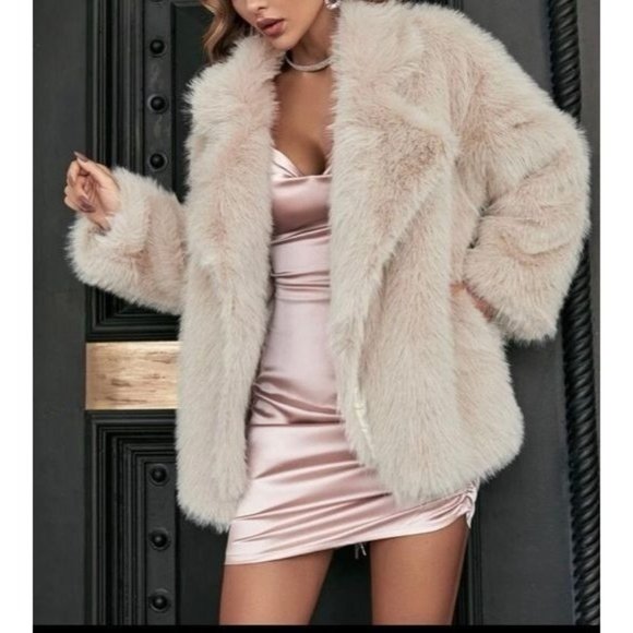 Jackets & Blazers - Elegant Faux Fur Coat Autumn Winter